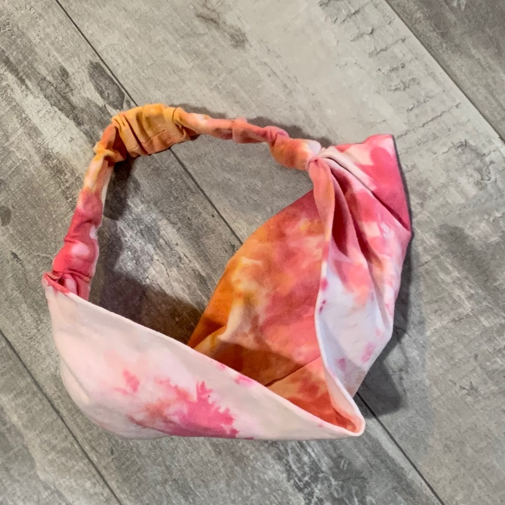 Custom ice dye yoga headband